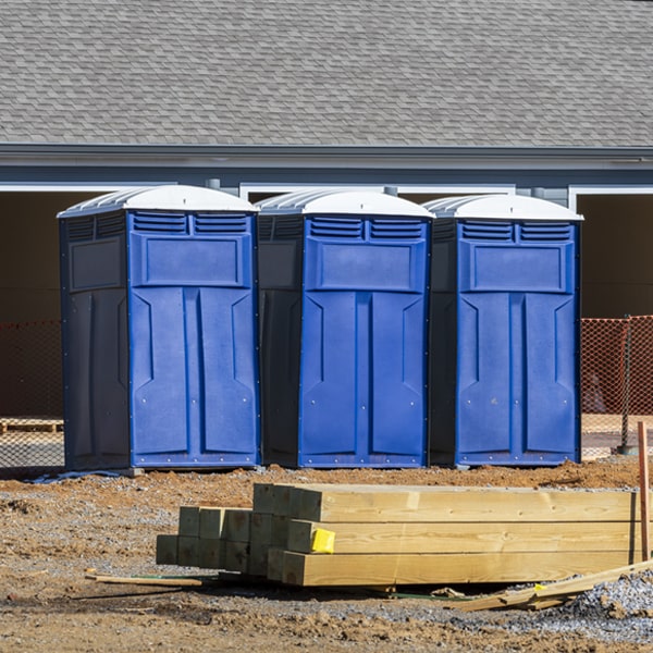 what is the expected delivery and pickup timeframe for the porta potties in Balfour